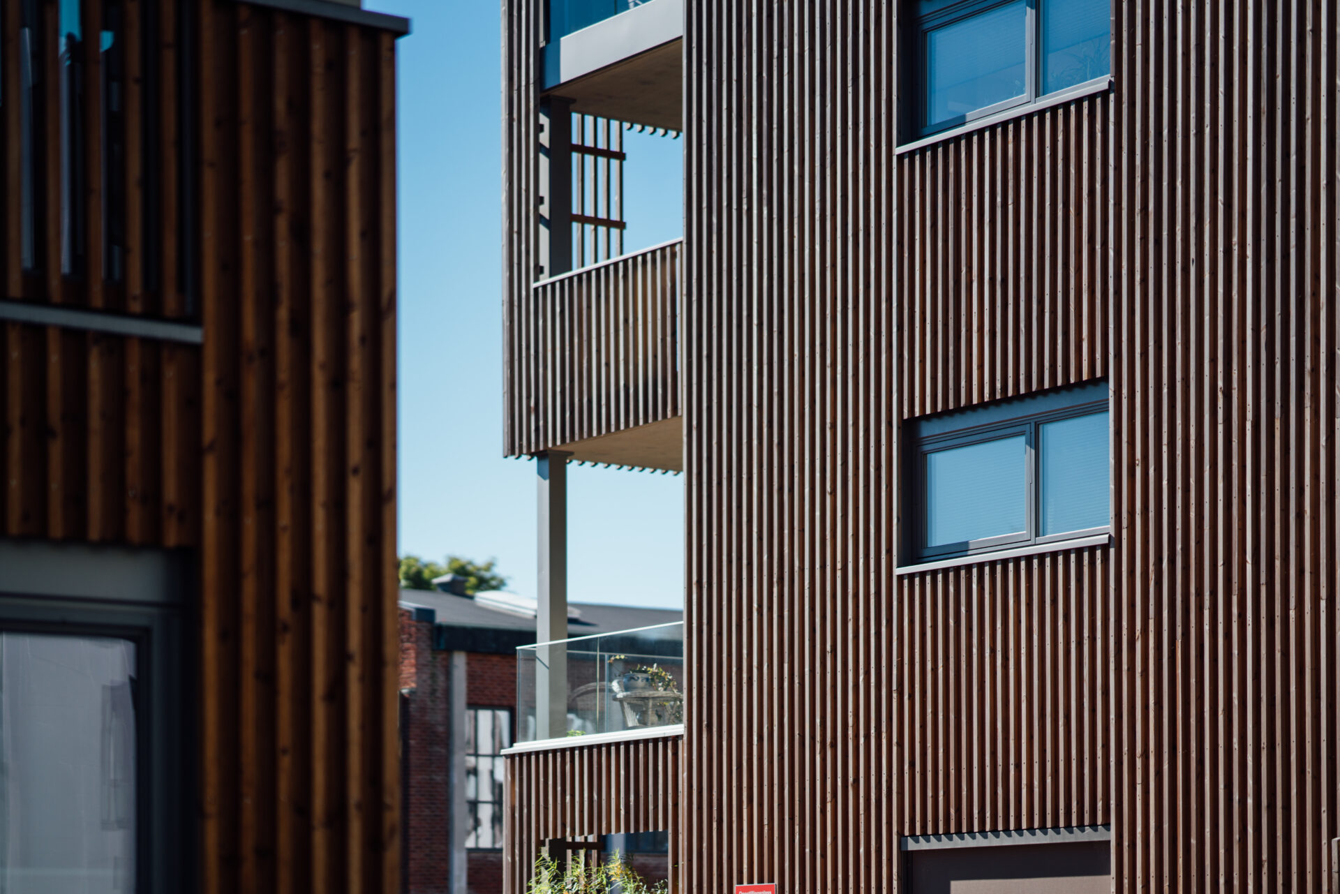 Thermowood and stained cladding for Støperiet in Moss – Fire-retardant oak slats (interior),… Image 15 of 39 (Stoperiet 22)